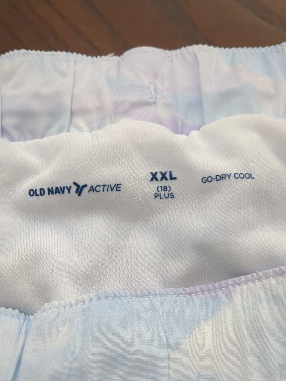 Old Navy Active Pastel Tie-Dye Shorts in Light Blue and Lavender